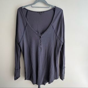 Thermal long sleeve henley